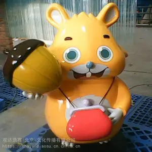 玻璃钢动物雕塑景区公园美陈卡通小摆件仿真动物模型定制