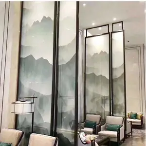 艺术绘画玻璃雕刻 工艺精湛 图案清晰 配色正颜色多