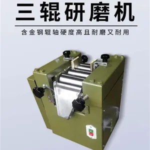 耐磨损油漆墨化妆品口红涂浆料实验室小型试验三辊研磨机