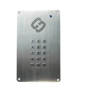 嵌入式洁净室专用SIP电话机 不锈钢免提电话机 制药厂可拨号对讲机