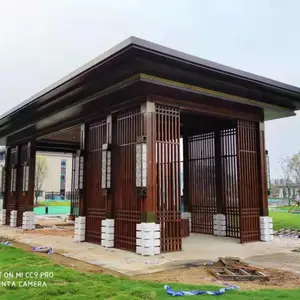 户外钢结构廊架 长亭休闲长廊 安平金属护栏厂家供应