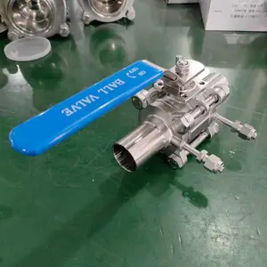 三片式不锈钢焊接球阀,304.306L三片式不锈钢对焊球阀