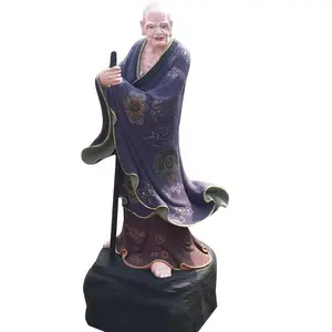 彩绘探手罗汉 布袋罗汉 监斋菩萨佛像 如来佛太子达摩祖师爷 玻璃钢十八罗汉神像
