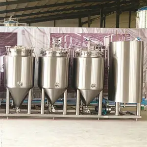 龙煤304不锈钢德式发酵罐 一体化精酿啤酒设备