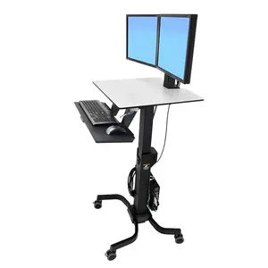 Ergotron爱格升24-214-085双显示器移动办公升降桌