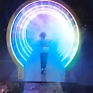 水云间景观 网红水雾门 不锈钢喷雾门 主题公园喷雾造景设备
