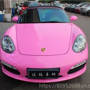 长沙保时捷贴膜改色美国秃鹰Teckwrap亮光膜PVC车身膜