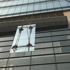 吊绳换玻璃、窗户玻璃更换、华工十年外墙换玻璃技术