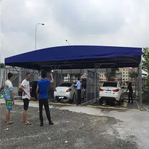 福州户外伸缩雨蓬 轮式推拉棚