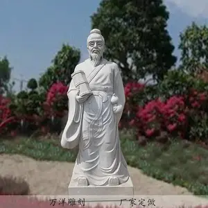 石雕李时珍张仲景孙思邈扁鹊华佗人物雕像汉白玉广场古代历史四大名医雕塑