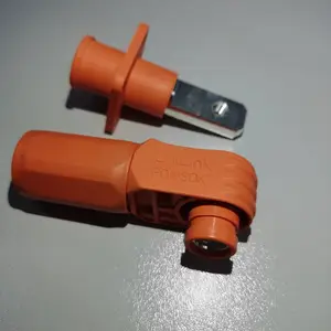 供应 UniLink新能源储能连接器 6.0mm橙色单芯防水弯头连接器