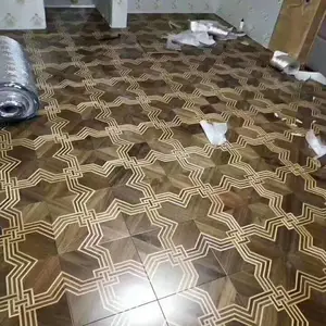 运风实木拼花地板 多层结构底多种木皮组合的艺术拼花系列