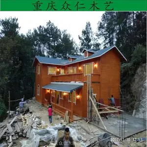 贵阳贵阳休闲木房子 乡村樟子松传统木屋 防腐木现代别墅施工安装 众仁木艺