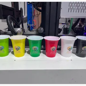 亚马逊跨境beerpong双色杯 一次性派对游戏杯 UV高清印刷个性化定做