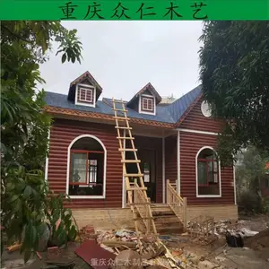 务川景区防腐木休闲木房子 传统景观木屋 防腐木木屋别墅施工安装 众仁木艺