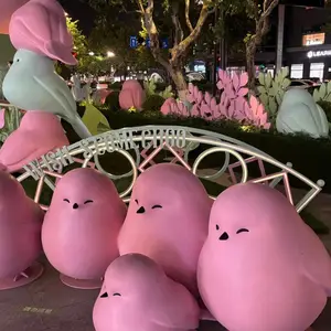 玻璃钢厂家卡通人物雕塑 商场标志性吉祥物卡通雕塑订制