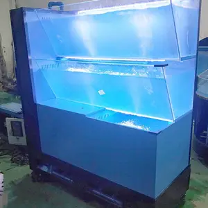 饭店海鲜池鱼缸_商超海鲜池鱼缸_深圳海鲜池设计