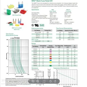 美国力特(Littelfuse) 297系列MINI 32V快熔型汽车插片式保险丝