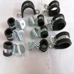 Φ10线束金属连接夹 汽车橡胶卡箍镀锌R型软管线夹电缆卡子生产商