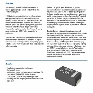供应Kemet基美 TEPSGB20E337M9-8R 低ESR聚合物电容器
