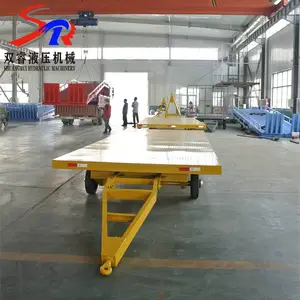 牵引式平板拖车厂区货物转运车重型工具车叉车运输车移动四轮拖车
