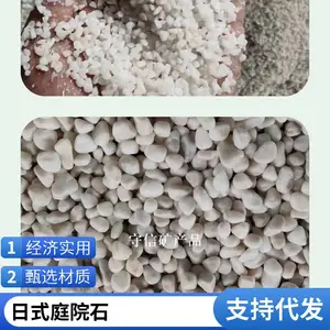 白色鹅卵石 机制圆石子 泽旭矿产 日式庭院枯山水造景用1-2公分