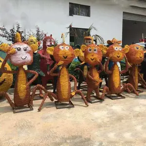 轮胎工艺品的制作过程 广场景观雕塑设计 稻草工艺品加工厂