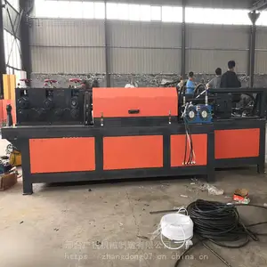 广锐24型盘圆调直机价格多少 圆钢校直定尺截断 钢筋调直机视频操作