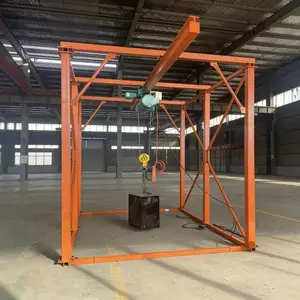 龙门吊龙门行吊小型孔桩方桩抗滑桩提升机人工挖孔提升设备航吊