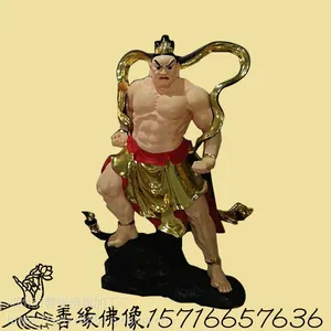 河南***佛像厂批发木雕 石雕 树脂哼哈二将神像
