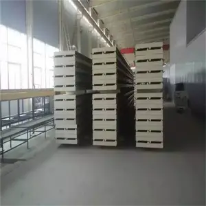 双面铝板聚氨酯复合板 聚氨酯泡沫封边岩棉夹芯板 保温板