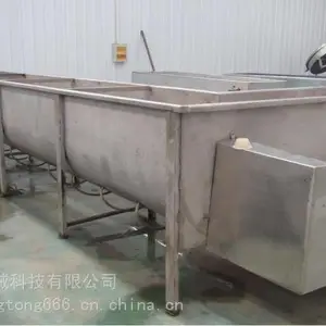 鸡鸭鹅弯式烫池 鸽子浸烫设备 全自动家禽浸烫流水线
