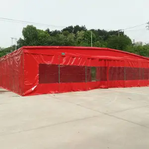 户外展销活动大型雨篷布工地推拉帐蓬工程移动遮阳雨棚