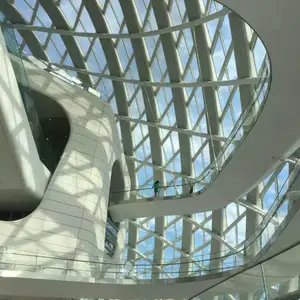 双曲中空球形玻璃定制 不规则房顶