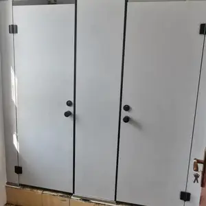 肥城市益诚嘉商务办公楼公厕卫生间隔断绿色防噪保安宁抗倍特洗手间隔断领“墙饰”风。