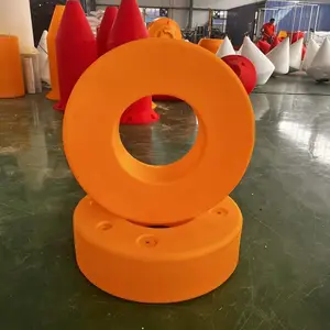 湖泊小型河道抛投水质监测浮圈 异形滚塑定制塑料浮标1000*600组合