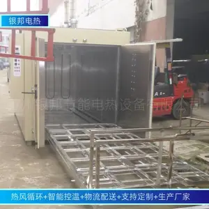 立式双开门铸造砂芯固化烘干箱 300℃轨道式覆膜砂芯除湿烘干炉