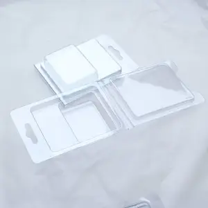 PVC塑料盒对折卡扣吸塑盒带飞机孔小物品包装盒零件