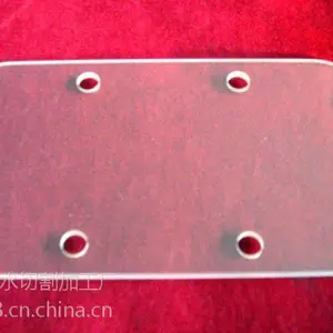 深圳玻璃水切割加工 异形玻璃水刀切割 来图定制 厚度150mm内