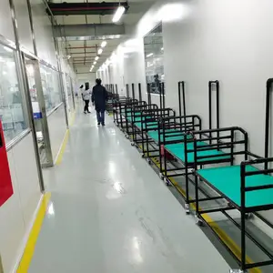 精益管防静电工作 台双层 周转 车物料架 多层老化架测试架移动手推车