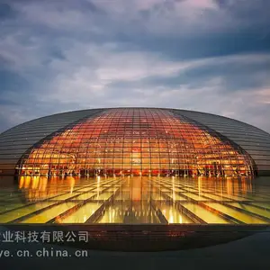 湖北玻璃温室工程 大跨度玻璃展厅 热镀锌钢管大棚骨架 温室大棚骨架