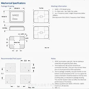 402F16012IAT CTS����˹���� 16MHz ������Դ���� 10pF 2016��Ƭ����