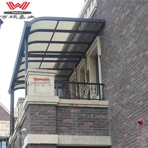 武清铝合金窗户挡雨棚 耐力板遮阳棚 别墅阳台遮阳棚 阳光板雨棚
