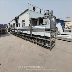 诸城春华定制隧道式蒸线 全自动鱼豆腐全套生产线 蟹排肉排蒸煮油炸线