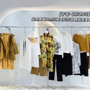 欧洲站潮牌女装折扣女装撤柜尾货厂家供应链 棉麻女装广州品牌子容23秋