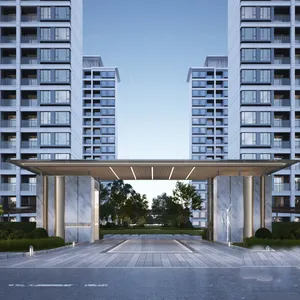 钢结构施工区门楼铝合金门楼定制广场景观廊架厂家定做