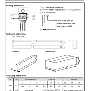�ֶ��� TSR20L150CTF Ф�ػ������� ITO-220AB��װ