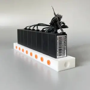 PTFE防腐蚀电磁阀聚四氟乙烯耐强碱电磁阀微型电磁阀组HYZF4-2-01-4GZ分析仪电磁阀3联阀组