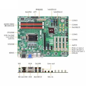 B75工控主板 工业大母板 工控主板 替701G2 支持2/3代CPU