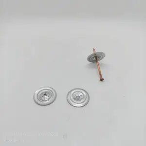 镀锌圆锁片 φ30 保温碰钉紧固锁片 风管罐体保温紧固件配件